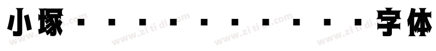 小塚ゴシック Pr6N字体转换